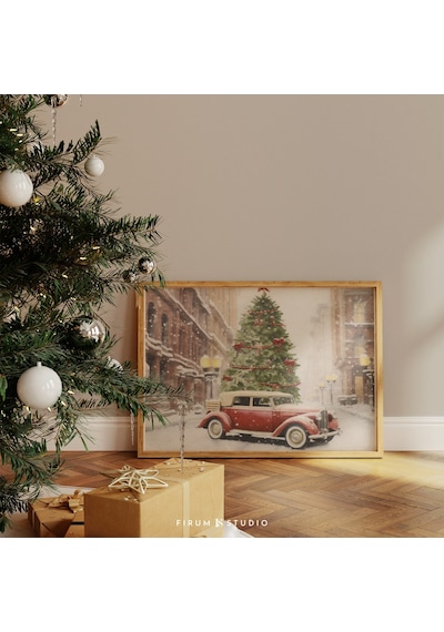 Vintage Noel Duvar Sanatı, Eklektik Noel Ev Dekorasyonu