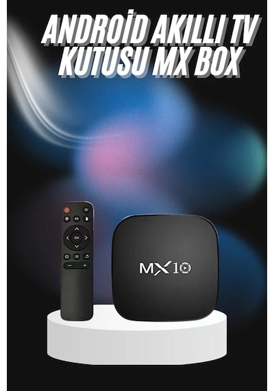2.4g Wifi Tv Box Medya Oynatıcı Tv Uyumlu Mx Box Kutusu Android Tv Siyah