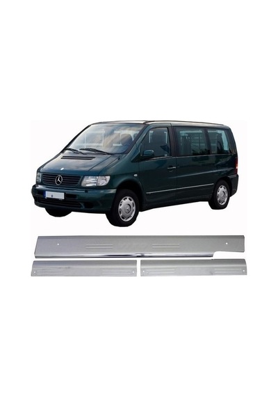 Kapı Eşiği Krom Aksesuar 3 Parça Vito W639 Van 2004 2014 Model İçin Uyumlu