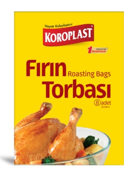 Koroplast Fırın Torbası  8 Adet 3 Paket 25 x 38 CM