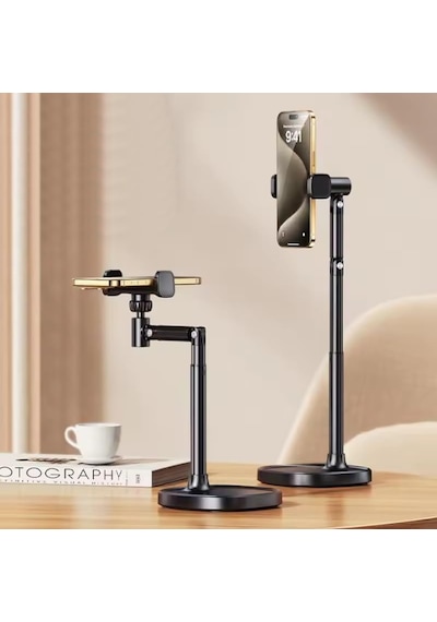 Ayrex Coverzone Jopree X66f / Ayarlanabilir Telefon Standı 360 Döner, Canlı Yayın/çekim İçin Ergonomik Masaüst