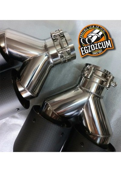 90 Mm. Akrapoviç Egsoz Eksoz Ucu İçi Krom Dual Çiftli Mat Karbon Sağ/sol Takım Uyumlu