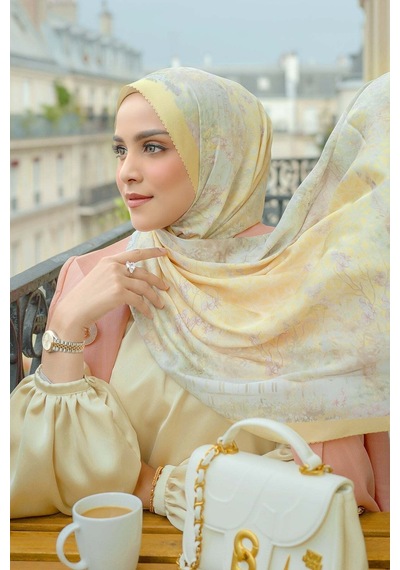 Buttonscarves Parisian Saten Şal - Citron Sarı