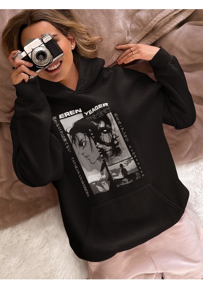 Sevbano Vintage Eren Yeager Baskılı Unisex Oversize Attack On Titan Anime Siyah Sevbano Vintage Eren Yeager Baskılı Unisex Oversize Attack On Titan Anime Siyah