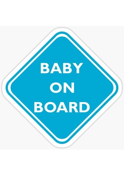 Uyarı Arabada Bebek Var Sticker oto Etiket 18cm MD16
