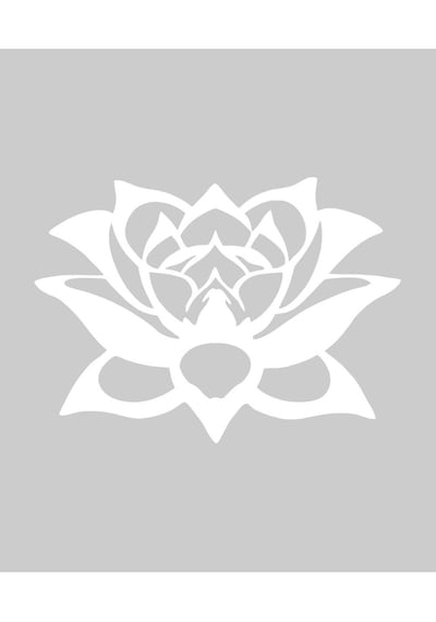 Sticker Usta Lotus Çiçeği Araba Laptop Duvar Folyo Sticker 00366 25X18 Cm