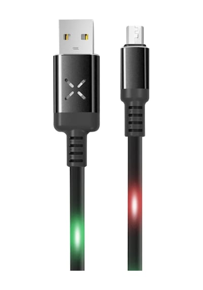 Mey İthalat Dc09 Ses Duyarlı Işıklı Micro Usb Kablo 1m 2a - Siyah