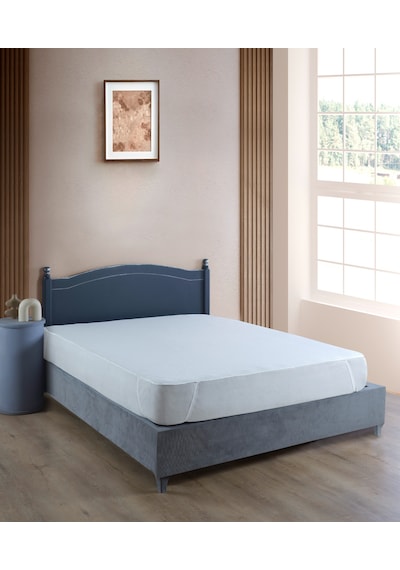 Fitted Full Kenar Su Sıvı Geçirmez Yatak Koruyucu Alez 100x200 / 120x200 / 160x200 / 180x200 Cm Beyaz