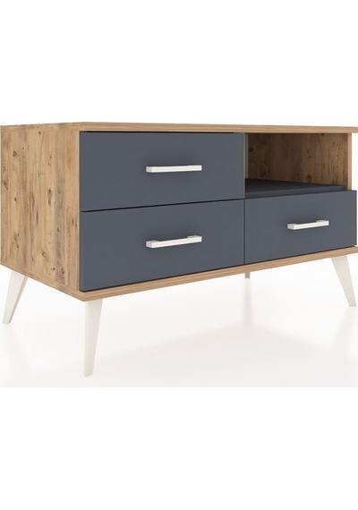Hyperion Şifonyer Tek Raflı 3 Çekmeceli 88x44x48 Çam-antrasit Antrasit Hyperion Şifonyer Tek Raflı 3 Çekmeceli 88x44x48 Çam-antrasit Antrasit