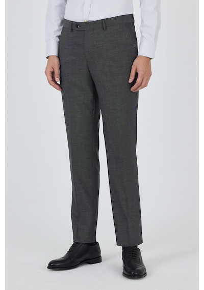 İmza Siyah Esnek Yandan Cepli Comfort Fit Classic Pantolon 1003250151 Siyah