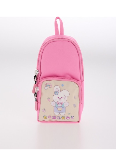 Tavşan Figürlü 3'lü Kız Çocuk Okul Çantası Seti - Kalemlik Ve Termal Beslenmeli İlkokul Çantası Pembe-lila