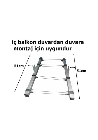 Kurutmalık Duvardan Duvara Ortadan Monte Çamaşır Kurutma Askılığı 8 Gezer Makaralı Iç Balkon Tipi Çok Renkli