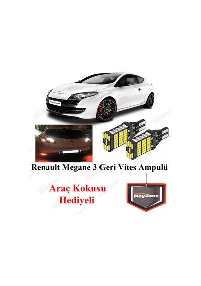 Renault Megane 3 Led Geri Vites Ampulü Beyaz Canbus'Lı