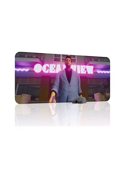 Gta Vice City Kaymaz Dikişli Kauçuk Oyuncu Mousepad V1 - 90x40 Xxl Gaming Mouse Pad Fare Altlığı