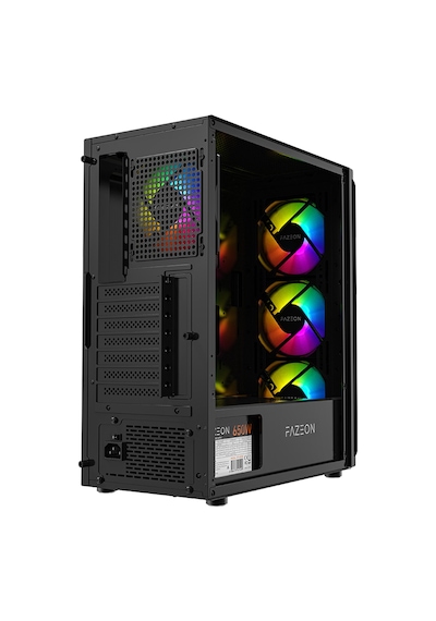 Fazeon F20 650w 80+ Bronze Tempered Glass Mesh Argb Fanli Usb 3.0 Siyah E-atx Bilgisayar Kasasi