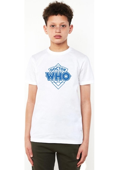 Tshirthane Doctor Who New Beyaz Çocuk Bisikletyaka Tshirt Beyaz