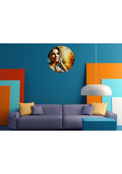 Ti-play Sadelik Ve Zerafet 30x30cm Akrilik Dekoratif Modern Duvar Saati ÇOk Renkli