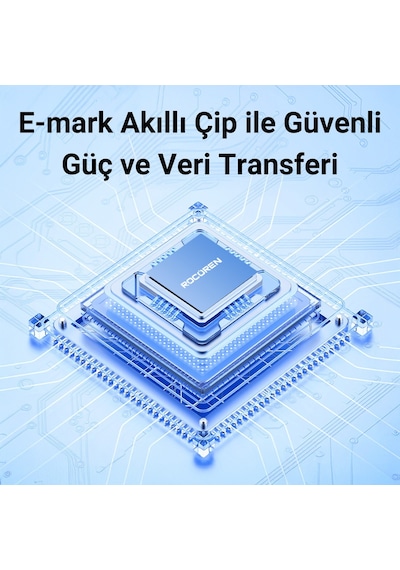 Rocoren 100w Type-c To Type-c Rgb Aydınlatmalı Örgülü Şarj Ve Data Kablosu 2 Metre