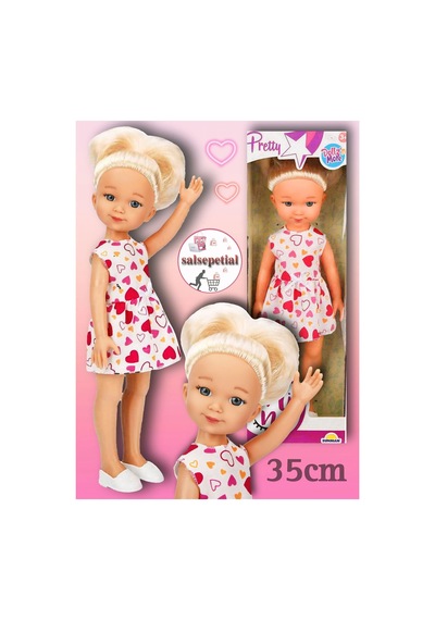 Büyük Boy Et Bebek 35cm Mina Kalpli Elbiseli Bebek Gerçekçi Mina Model Bebek 35cm