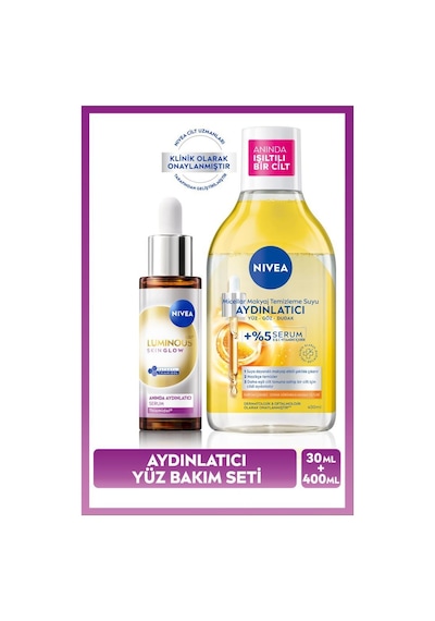 Luminous630 Skin Glow Aydınlatıcı Serum 30ml Ve Aydınlatıcı Micellar Makyaj Temizleme Suyu 400ml, Set