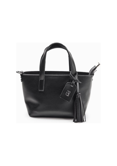 Molene Siyah Püskül Detaylı Mini Tote Çanta
