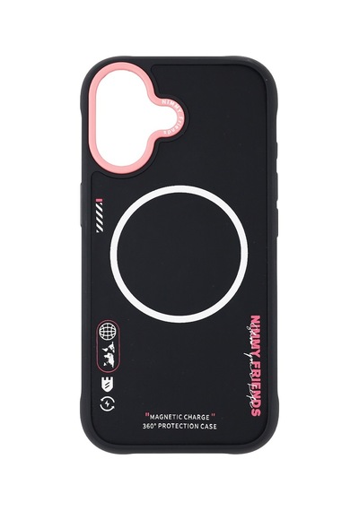 Apple Uyumlu iPhone 17 Magsafe Özellikli Cool And Cute 2.0 Telefon Kılıfı Siyah-pembe