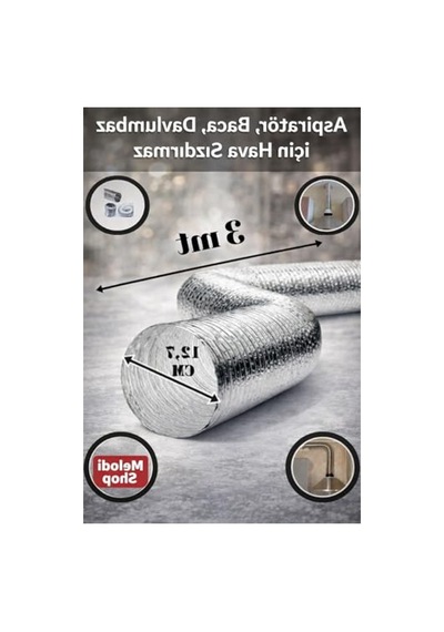 127 Mm Alüminyum Flex Aspiratör Borusu, Isıya Dayanıklı, Esnek