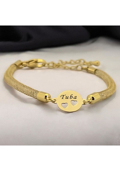 Tuba Yazılı 14 Ayar Altın Plakalı Hasır Kordonlu Kalp Detaylı Oval Motifli Hediye Bileklik-508isim Tuba Tuba Yazılı 14 Ayar Altın Plakalı Hasır Kordonlu Kalp Detaylı Oval Motifli Hediye Bileklik-508isim Tuba