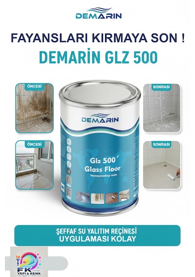 Glz 500 Glass Floor Şeffaf Su Yalıtımı 1 Kg