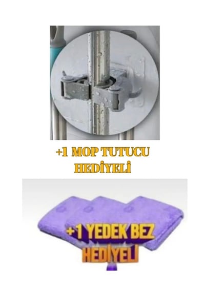 Mikrofiber Yer Mopu Yedek Bez Ve Mop Tutucu Hediye Pratik Ve Hijyenik Temizlik Çözümü Tekli
