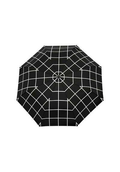 Duckhead Duck Kompakt Şemsiye Black Grid Beyaz - Siyah