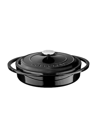 Lava Döküm Çok Amaçlı Yayvan Tencere Döküm Demir Kapak Heritage Serisi Çap(Ø)28cm.
