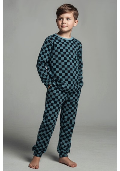 Breeze Erkek Çocuk Pijama Takımı Ekose Desenli 4-8 Yaş, Karışık Renk Karışık Renk