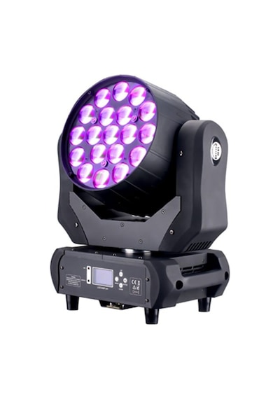 Dmx Pro 19x12W RGBW Moving Head Wash LED Sahne Işığı Zoom DMX Profesyonel Projektör