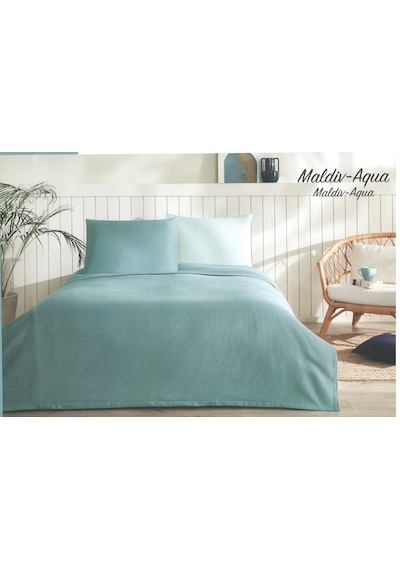 Özdilek Colourist Maldiv Aqua Çift Kişilik Pike Takımı Özdilek Lü