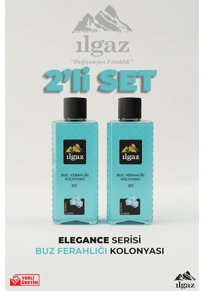 Ilgaz Buz Ferahlığı Kolonyası 2'li Set 80 Derece 400 Ml Elegance Series