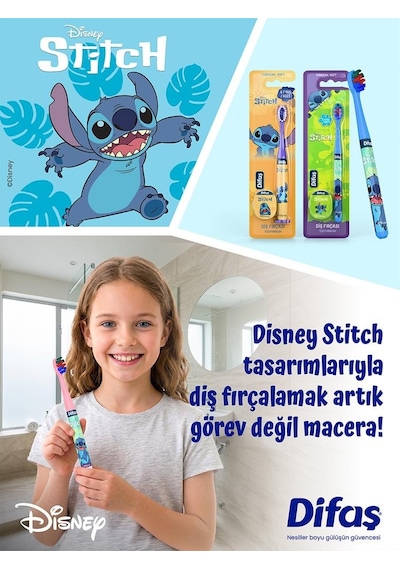 Difaş Stitch Diş Fırçası 8-14 Yaş 2 Adet