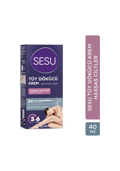 3 Adet Sesu Tüy Dökücü Krem Hassas Ciltler 40 Ml