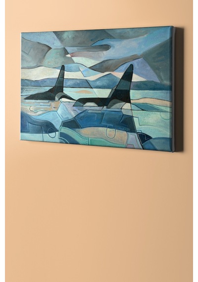 Webstyle Sayılarla Boyama Seti Kasnaklı Soyut Deniz 50 X 65 Cm