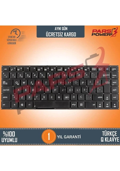 Asus Uyumlu K451Lb-Wx115D Notebook Klavye Siyah Tr