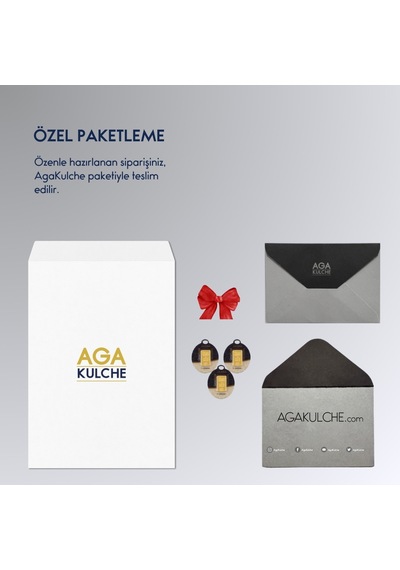 AgaKulche 1 gr 3 Adet 995 24 Ayar İAR  Külçe Altın
