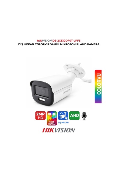 2mp Colorvu Mikrofonlu Kamera Ds-2ce10df0t-lpfs 2.8mm