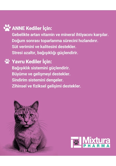Mixtura Pharma Mom&baby Yavru Ve Anne Kediler İçin Multivitamin Macunu - Kedi Maltı
