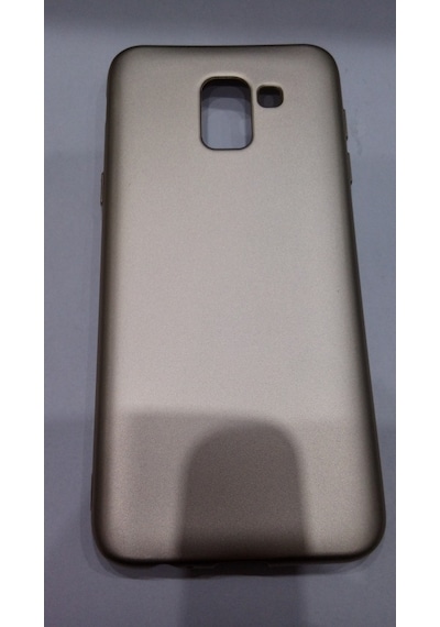 Samsung Uyumlu J6 Android Cep Telefonu Silikon Arka Kılıf Gold Renk Kılı
