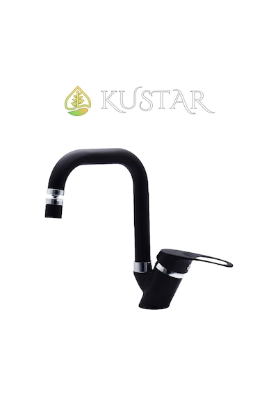 Kustar Lexus Siyah Mix Kuğu Aç Kapa Oynar Başlık 360 Ayarlanabilir Banyo Lavabo Bataryası