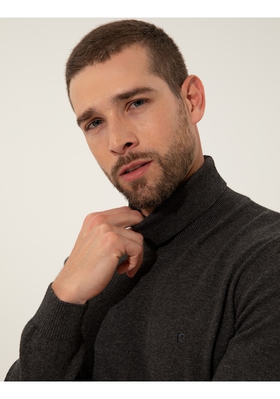 Pierre Cardin Erkek Gri Melanj Triko Kazak 50257158-vr086 Gri Melanj