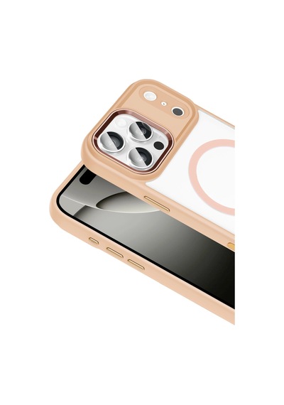 Joko Apple iPhone Uyumlu iPhone 17 Pro Terea Magsafe Kapak - Pembe Renkli
