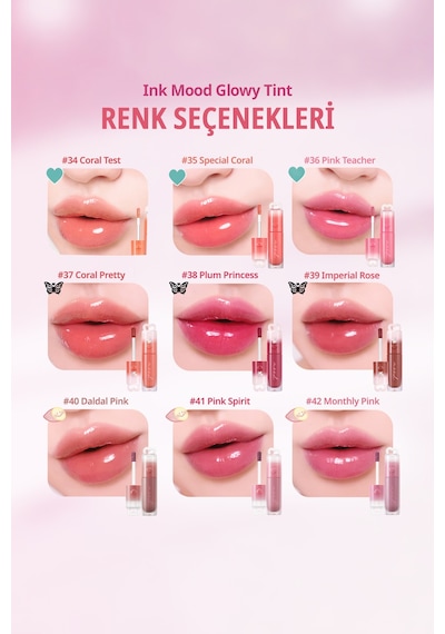 Peripera Ink Mood Glowy Tint 02  Coral Influencer