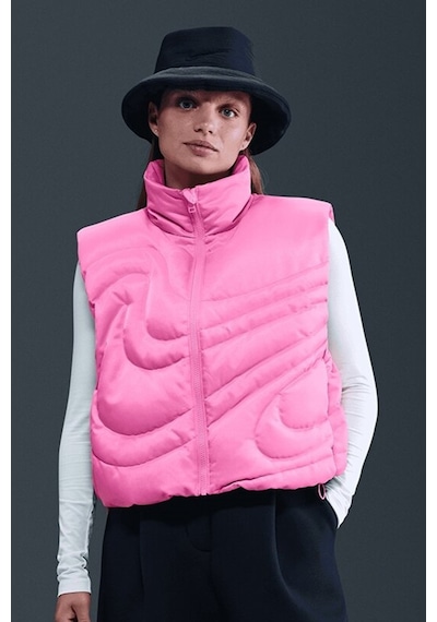 Nike Therma Fit Sportswear Swoosh Series Oversized Down West Oversize Kaz Tüyü Kadın Yelek Pembe