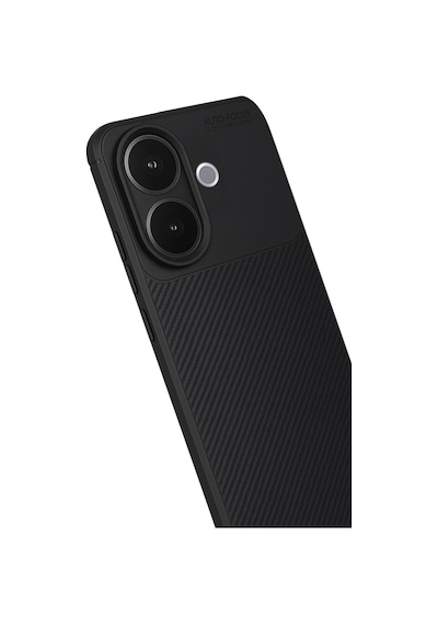 Vivo V60 Lite Uyumlu Auto Focus Karbon Kapak - Siyah